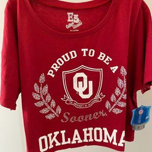NWT Women's Oklahoma Sooner Crop Top M & L